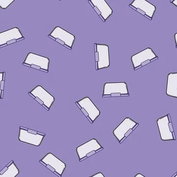 Seamless pattern microwaveable glass food storage container cartoon vector 스톡 일러스트