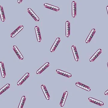 Seamless pattern midi synthesizer cartoon vector Stock Illustration
