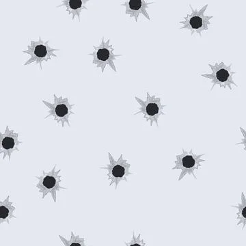 Seamless pattern military bullet hole cartoon vector Stock Illustration