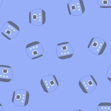 Seamless pattern milk bottle warmer cartoon vector Stock Illustration