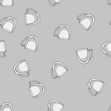 Seamless pattern milk coffee glass cartoon vector Illustrazione stock