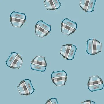 Seamless pattern milk yogurt maker cartoon vector Stock Illustration