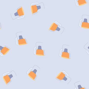Seamless pattern mineral water pitcher cartoon vector Stock Illustration
