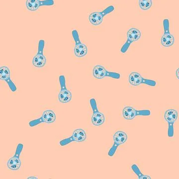 Seamless pattern mini hand electric fan cartoon vector Illustrazione stock