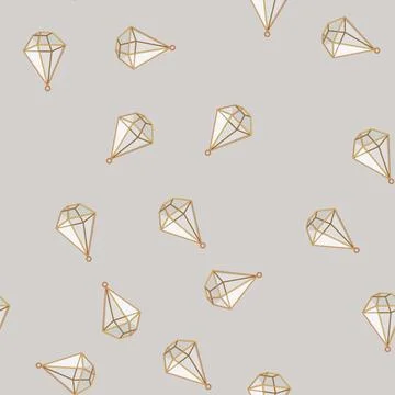 Seamless pattern mini terrarium glass cartoon vector Stock Illustration