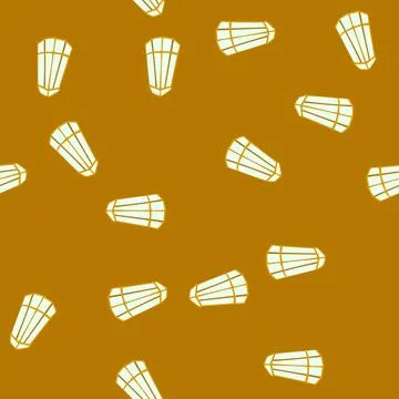 Seamless pattern mini terrarium glass cartoon vector イラスト素材