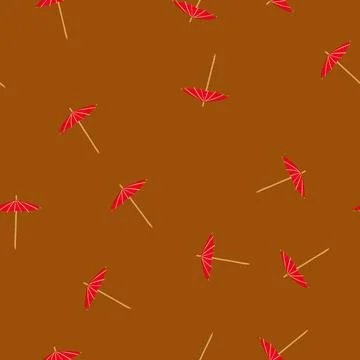 Seamless pattern miniature toothpicks cocktail cartoon vector Stock Illustration