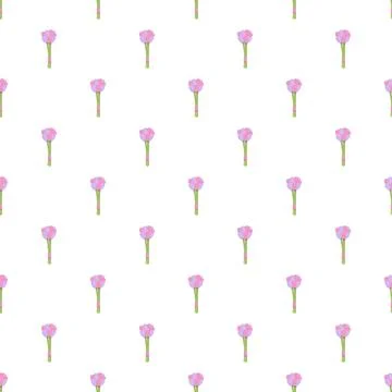 Seamless pattern of minimal pink tulip flowers 스톡 일러스트