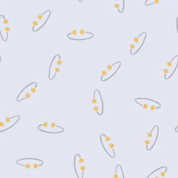 Seamless pattern minimalist bracelet silver cartoon vector 库存插图