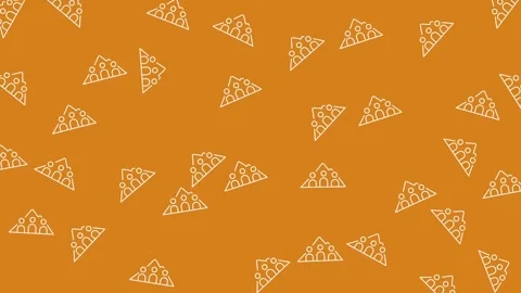 Seamless pattern with minimalist mountain and water drop icons on orange Stock Footage 345539118