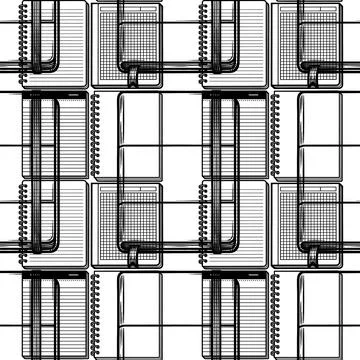 Seamless pattern of minimalist notebook line 库存插图