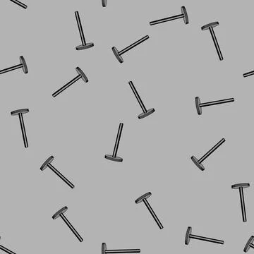 Seamless pattern Minimalist paper towel holder standing on a white background Stock Illustration
