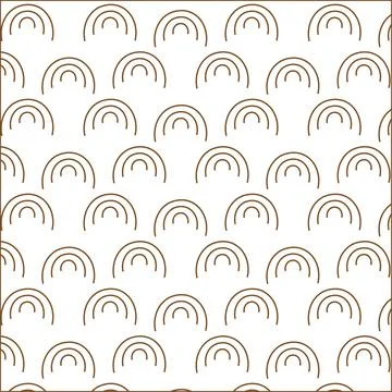 Seamless pattern of minimalist rainbow arches 스톡 일러스트