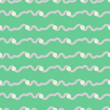 Seamless pattern in minimalist style. Wavy lines. A timeless design with su.. Stock Illustration