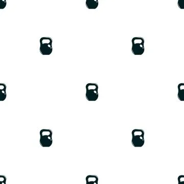 Seamless pattern minimalistic background with weight, sport vector illustrati Stock Illustration
