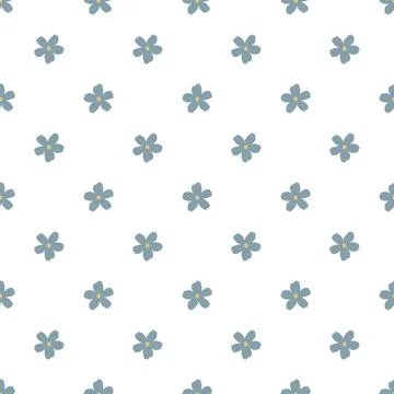 Seamless pattern in minimalists style. Vector illustration. Floral texture. Stock Illustration