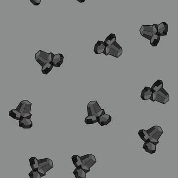 Seamless pattern mining coal ore cartoon vector Stock Illustration