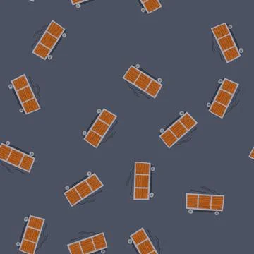 Seamless pattern mining coal wagon cartoon vector 스톡 일러스트