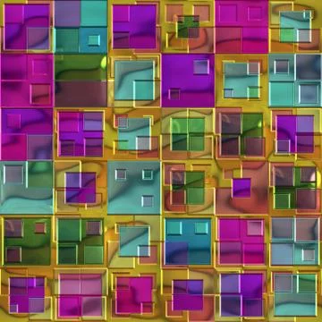 Seamless  pattern  of mirror high tech  square pattern Stock Illustration