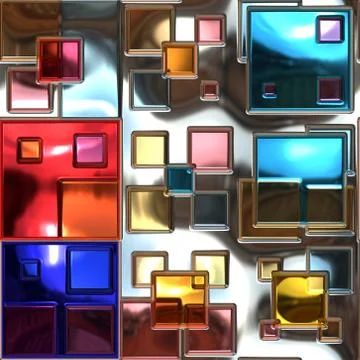 Seamless  pattern  of mirror high tech  square pattern Stock Illustration