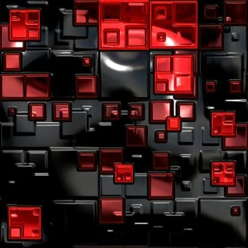 Seamless  pattern  of mirror high tech  square pattern Stock Illustration