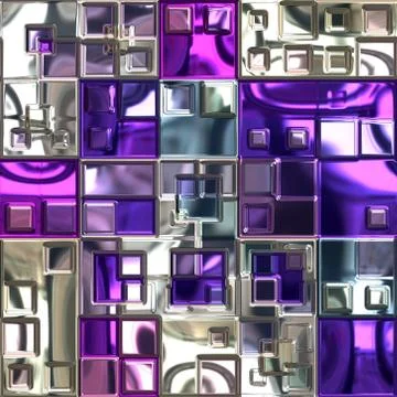 Seamless  pattern  of mirror high tech  square pattern Stock Illustration