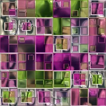 Seamless  pattern  of mirror high tech  square pattern Stock Illustration