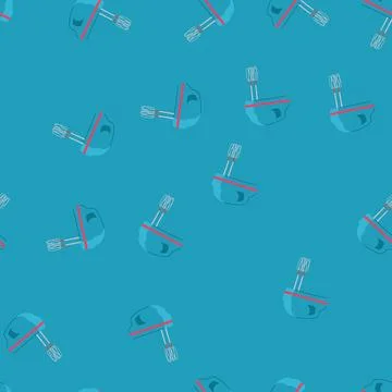 Seamless pattern mix hand mixer cartoon vector 库存插图