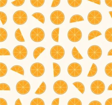 Seamless pattern mixed orange fruit background - vector illustration Stock Illustration