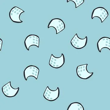 Seamless pattern mobile flexible screen cartoon vector 스톡 일러스트