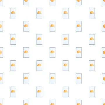 Seamless pattern with mobile phone and sunset screen Stock Illustration