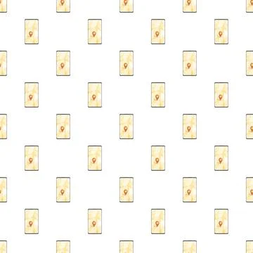 Seamless pattern with mobile phone gps map navigation Stock Illustration