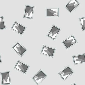 Seamless pattern mobile smart photo frame cartoon vector Stock Illustration