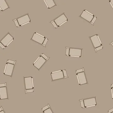 Seamless pattern mock desk organizer cartoon vector Stock Illustration