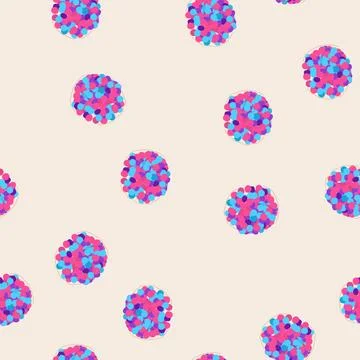 Seamless pattern mock stress ball cartoon vector Stock Illustration