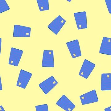 Seamless pattern mockup credit card cartoon vector Illustrazione stock