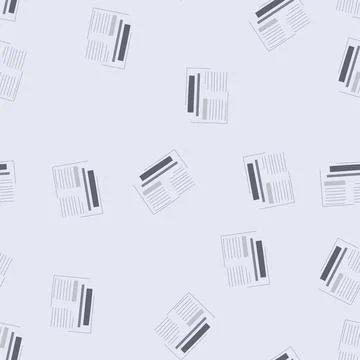 Seamless pattern mockup financial newspaper cartoon vector Stock Illustration