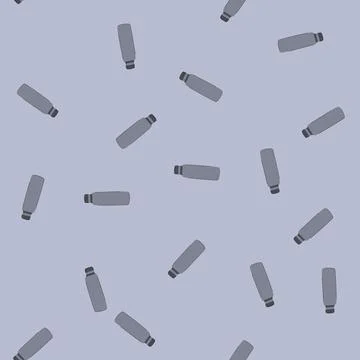 Seamless pattern mockup stainless bottle cartoon vector Stock Illustration