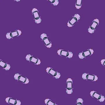 Seamless pattern model car top view cartoon vector イラスト素材