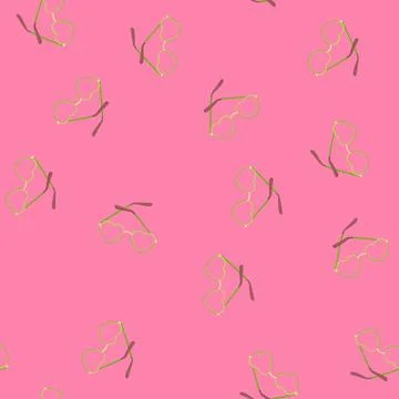 Seamless pattern model sunglasses women cartoon vector Stock Illustration