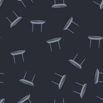 Seamless pattern modem router cartoon vector Stock Illustration