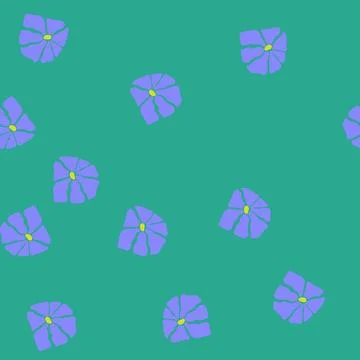 Seamless pattern modern abstract square flowers cartoon vector Stock Illustration