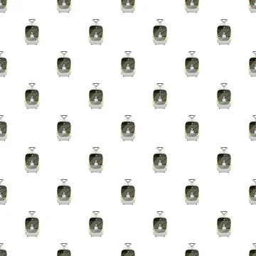 Seamless pattern with modern cable car cabin Stock Illustration