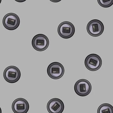 Seamless pattern modern cd player cartoon vector 库存插图