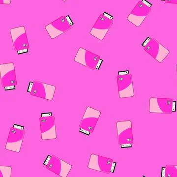 Seamless pattern modern compact photo printer cartoon vector Stock Illustration
