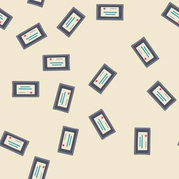 Seamless pattern modern diploma cartoon vector Illustrazione stock