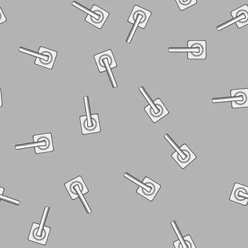 Seamless pattern Modern door handle providing access and security concept Illustration