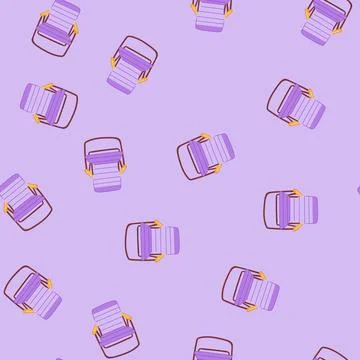 Seamless pattern modern folding chair cartoon vector 스톡 일러스트