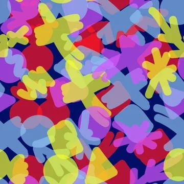 Seamless pattern with modern geometric colorful decoration. Decoration Elemen Stock Illustration
