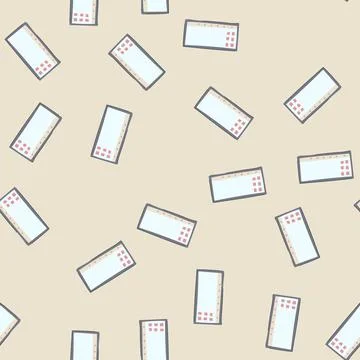 Seamless pattern modern interactive smartboard cartoon vector Illustrazione stock